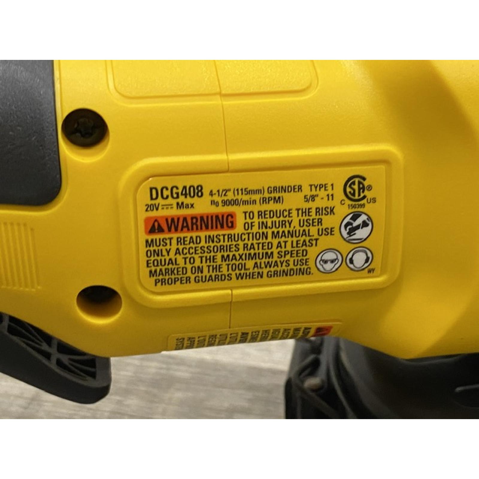 AS-IS DEWALT 20V MAX Cordless Brushless 4-1/2 in. Angle Grinder with Paddle Switch (Tool Only)