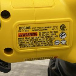 AS-IS DEWALT 20V MAX Cordless Brushless 4-1/2 in. Angle Grinder with Paddle Switch (Tool Only)