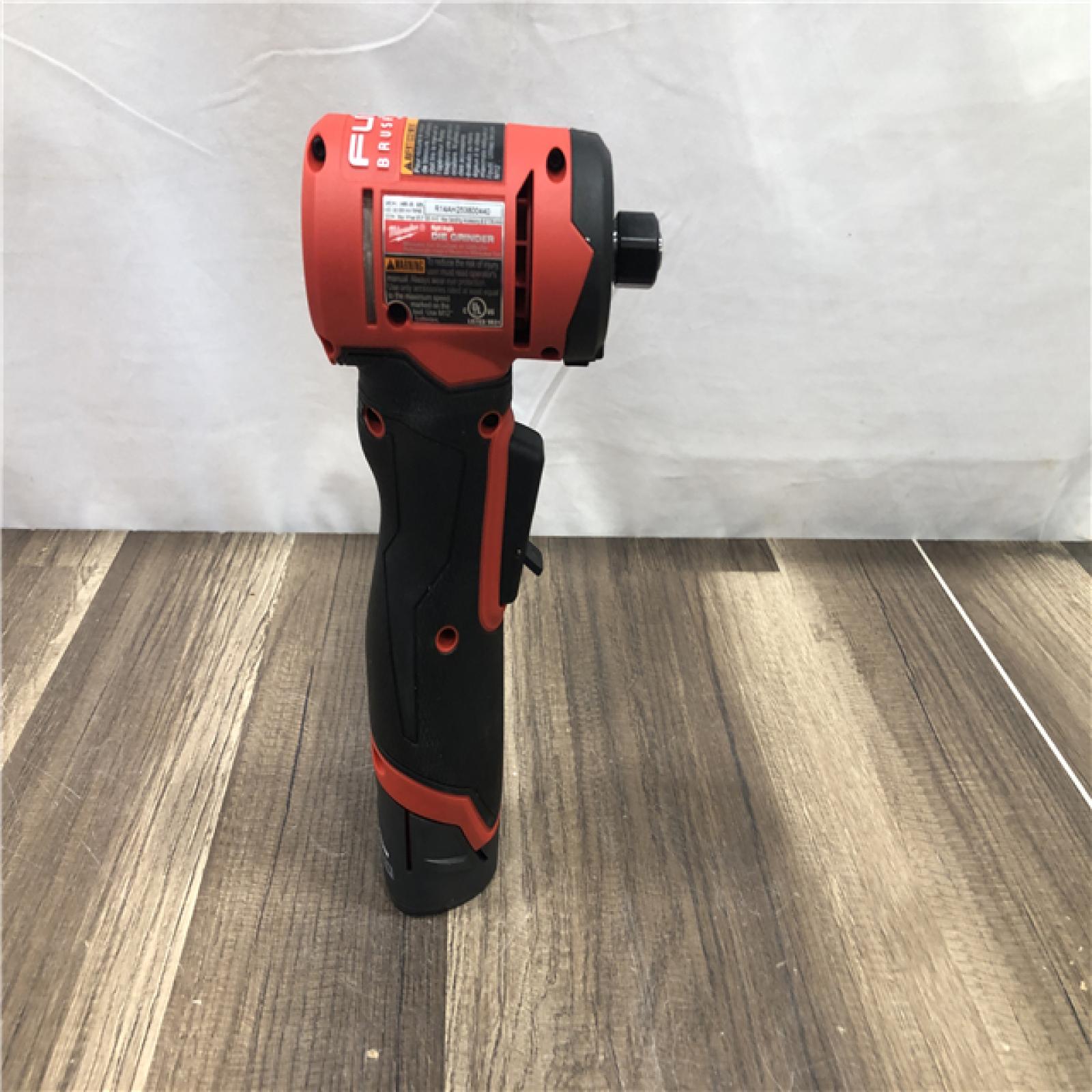 AS-IS Milwaukee  FUEL 12V Lithium-Ion Brushless Cordless 1/4 in. Right Angle Die Grinder Kit