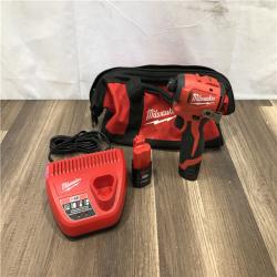 AS-IS Milwaukee 12-Volt Lithium-Ion Compact Brushless Cordless 1/4 in. Impact Driver Kit