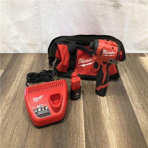AS-IS Milwaukee 12-Volt Lithium-Ion Compact Brushless Cordless 1/4 in. Impact Driver Kit