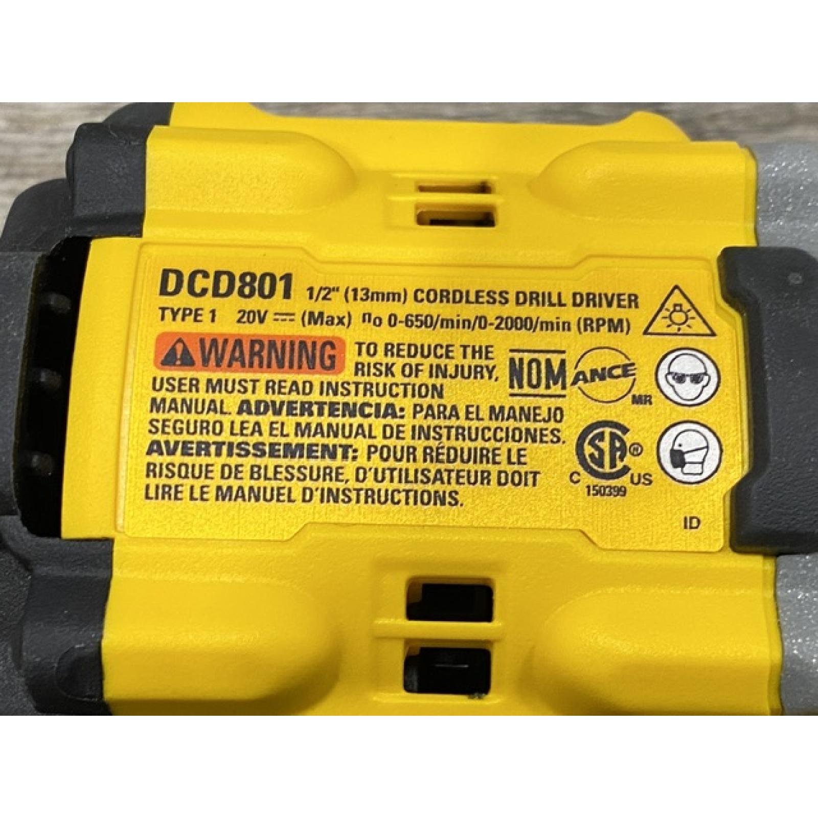 AS-IS DEWALT 20V XR Lithium-Ion Cordless Brushless 1/2 in. Drill/Driver Kit