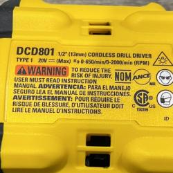 AS-IS DEWALT 20V XR Lithium-Ion Cordless Brushless 1/2 in. Drill/Driver Kit