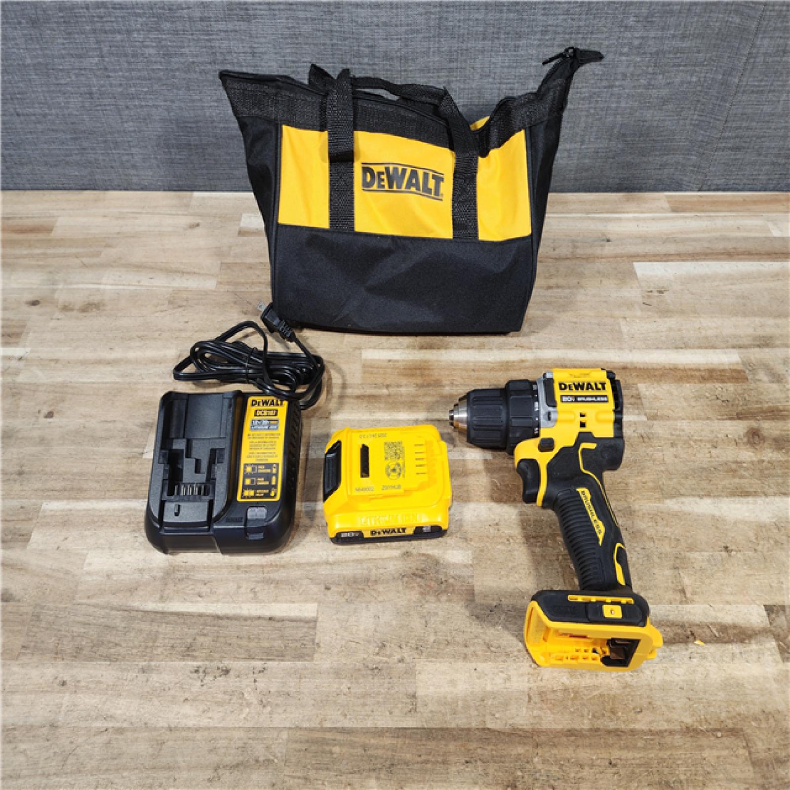 HOUSTON LOCATION - AS - IS DEWALT Atomic 20V Lithium-Ion Cordless Compact 1/2 in. Drill/Driver Kit
