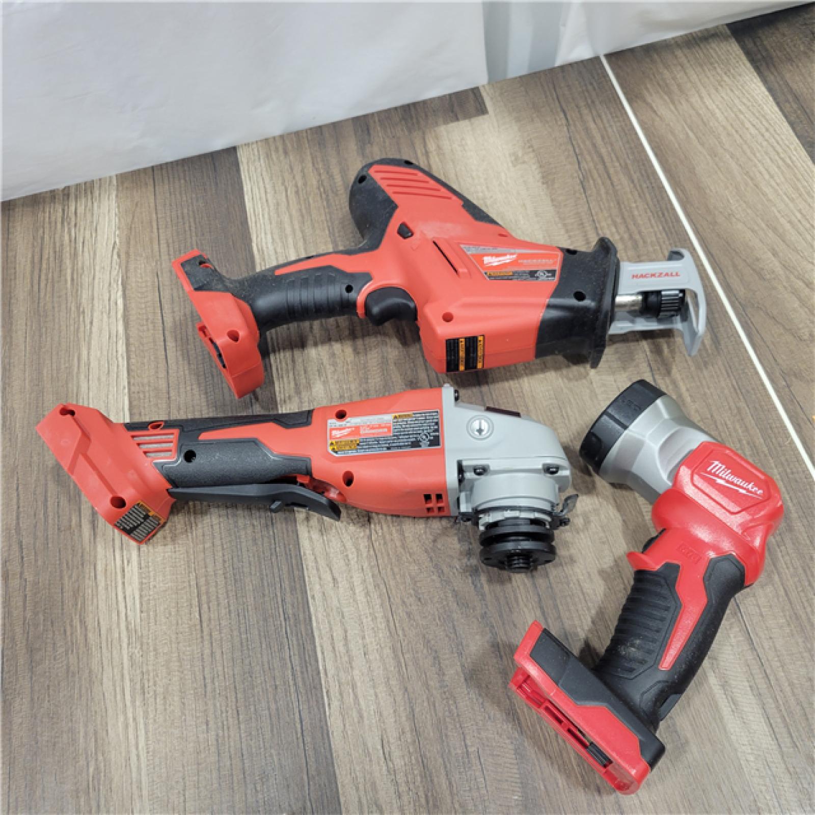 AS-IS Milwaukee  M18 18-Volt Lithium-Ion Cordless Combo Kit 9-Tool with 2-Batteries, Charger and Tool Bag
