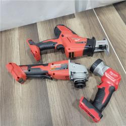 AS-IS Milwaukee  M18 18-Volt Lithium-Ion Cordless Combo Kit 9-Tool with 2-Batteries, Charger and Tool Bag