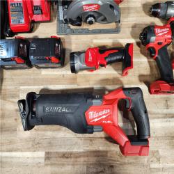 HOUSTON LOCATION - AS-IS M18 FUEL 18V Lithium-Ion Brushless Cordless Combo Kit (5-Tool) with Two 5.0 Ah Batteries  1 Charger 1 Tool Bag