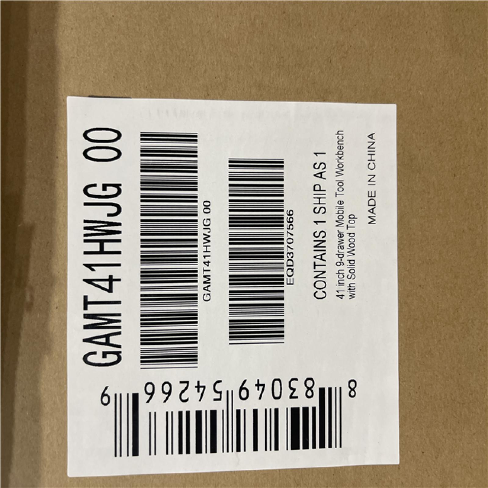 DALLAS LOCATION- GLADIATOR 41IN 9 DRAWER WORKBENCH PALLET- (2 UNITS)