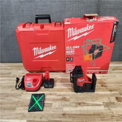 HOUSTON LOCATION - AS-IS (APPEARS LIKE NEW) Milwaukee 12-Volt Lithium-Ion Cordless Green 250 ft. 3-Plane Laser Level Kit