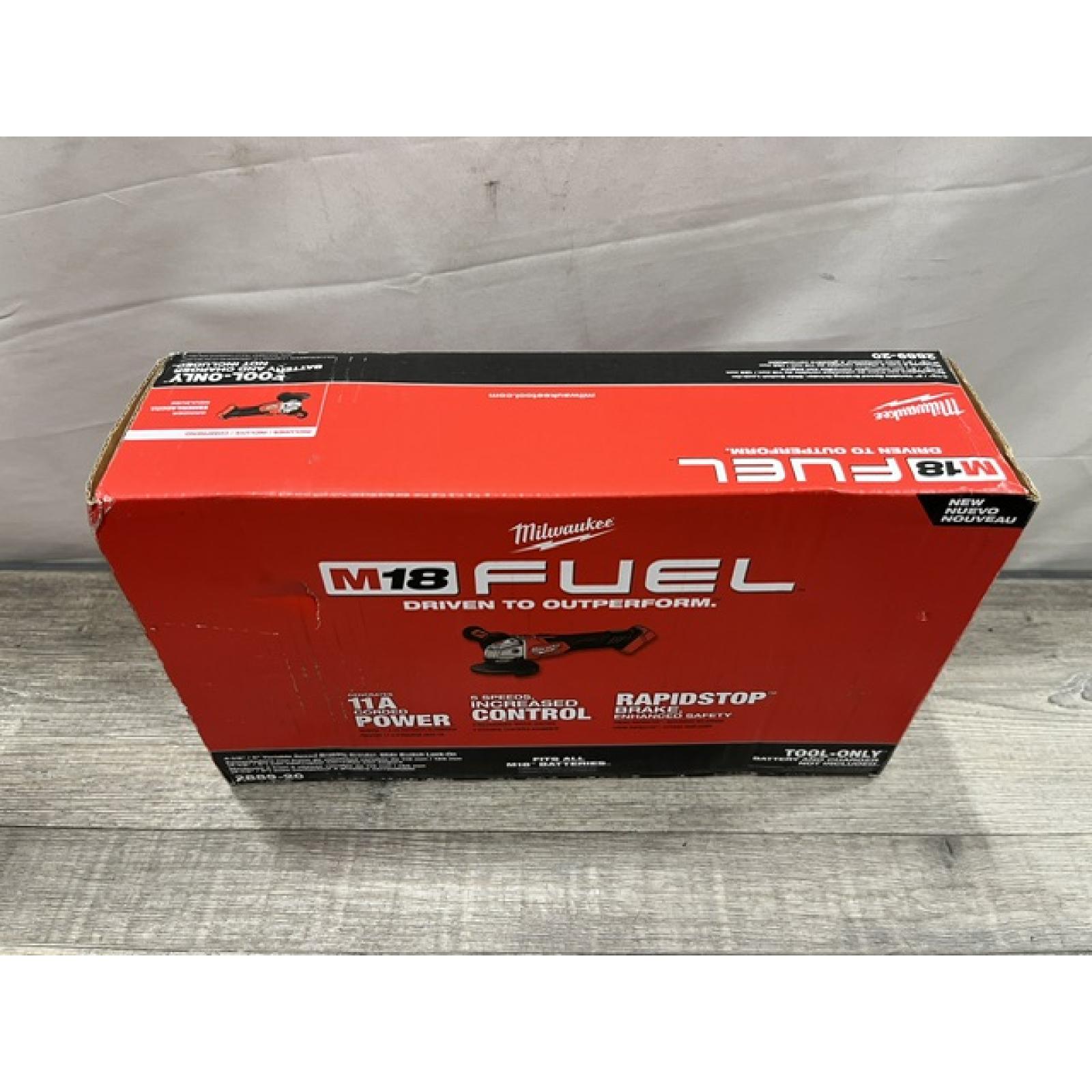 NEW - Milwaukee FUEL 18V Lithium-Ion Brushless Cordless 4-1/2 in./5 in. Grinder with Variable Speed & Slide Switch (Tool-Only)