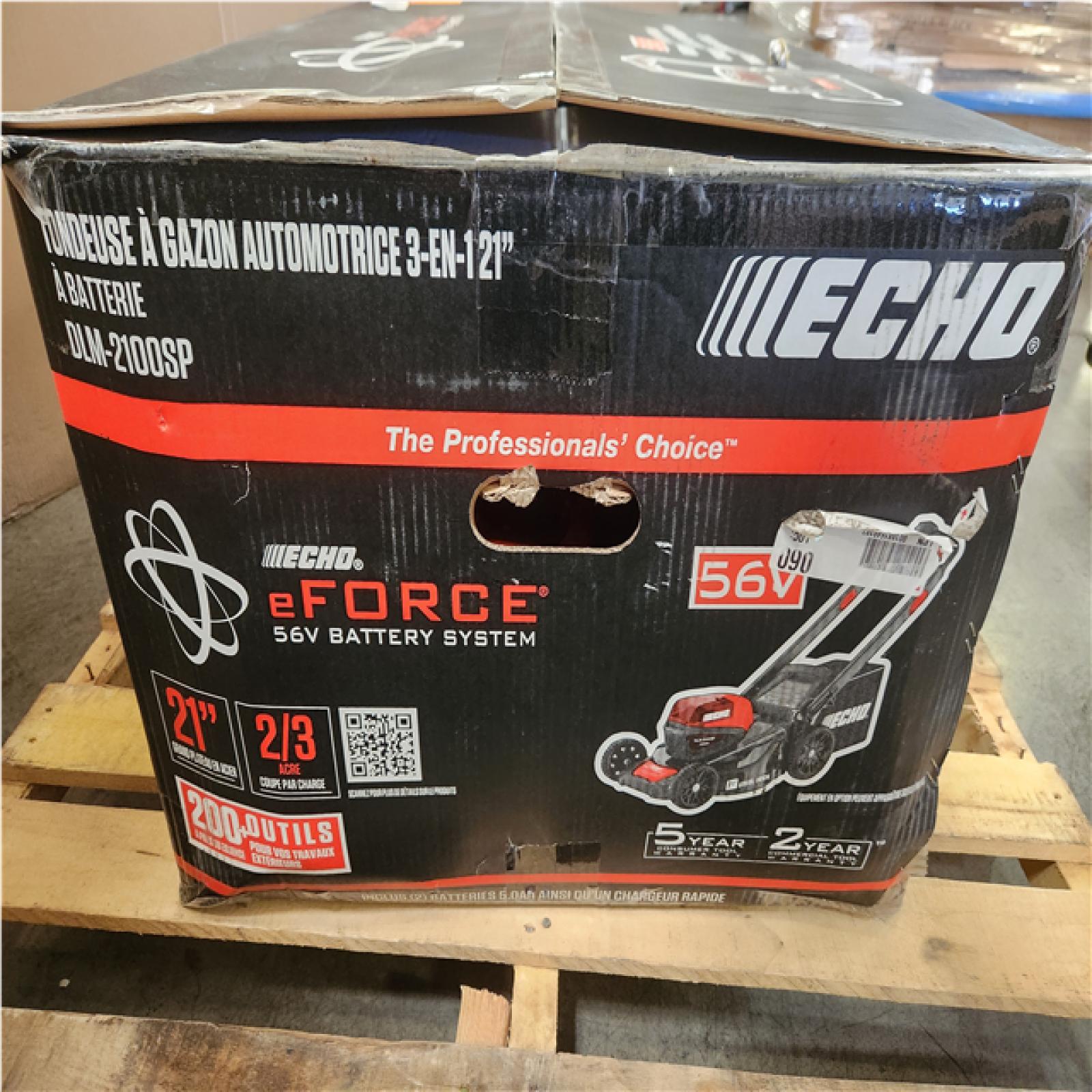 Phoenix LIKE NEW ECHO 56V 21 in. Cordless Battery 3-in-1 Walk Behind Self-Propelled Lawn Mower w/ (2) 5Ah Batteries and Rapid Charger