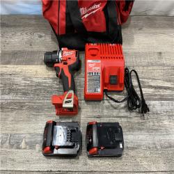 AS-IS Milwaukee 18V Lithium-Ion Brushless Cordless 1/2 in. Compact Drill/Driver Kit