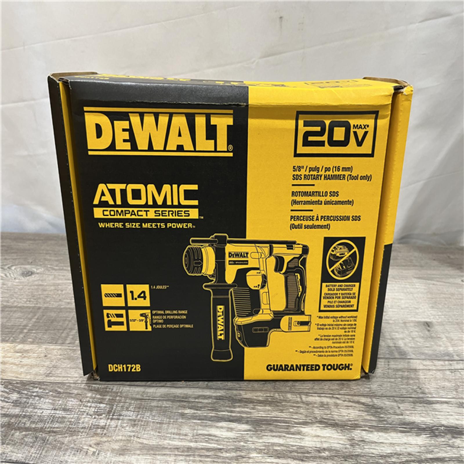 NEW - DEWALT ATOMIC 20V MAX Cordless Brushless Ultra-Compact 5/8 in. SDS Plus Hammer Drill (Tool Only)