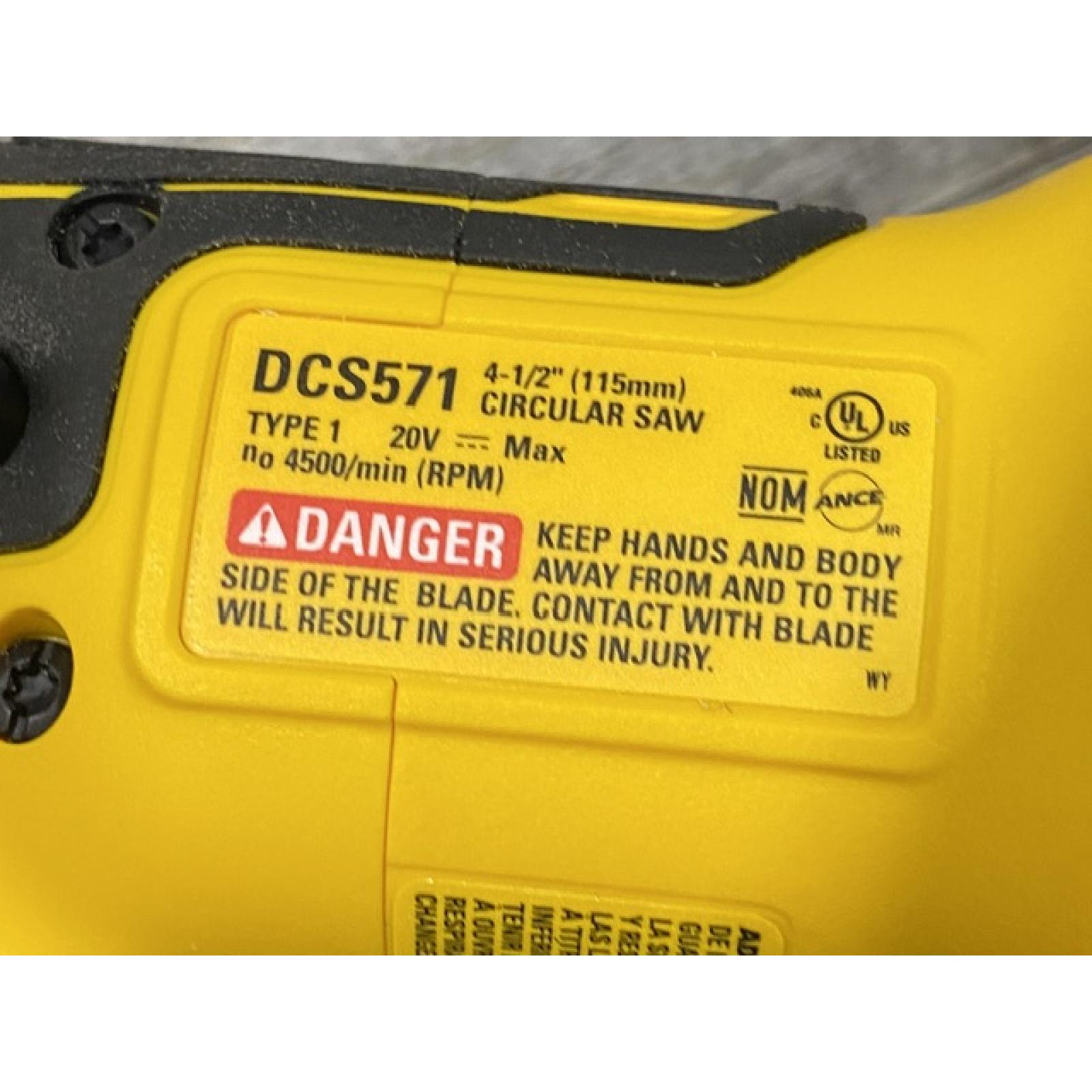 AS-IS DEWALT ATOMIC 20V MAX Cordless Brushless 4-1/2 in. Circular Saw (Tool Only)