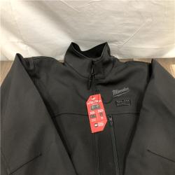 AS-IS Milwaukee Men's X-Large 12-Volt Lithium-Ion Cordless Tough Shell Black Heated Jacket Kit