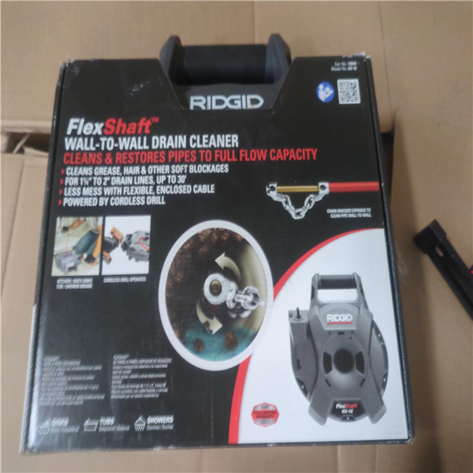 CALIFORNIA AS-IS RIGID FLEX SHAFT WALL TO WALL DRAIN CLEANER & 3/4 Impact Sockets