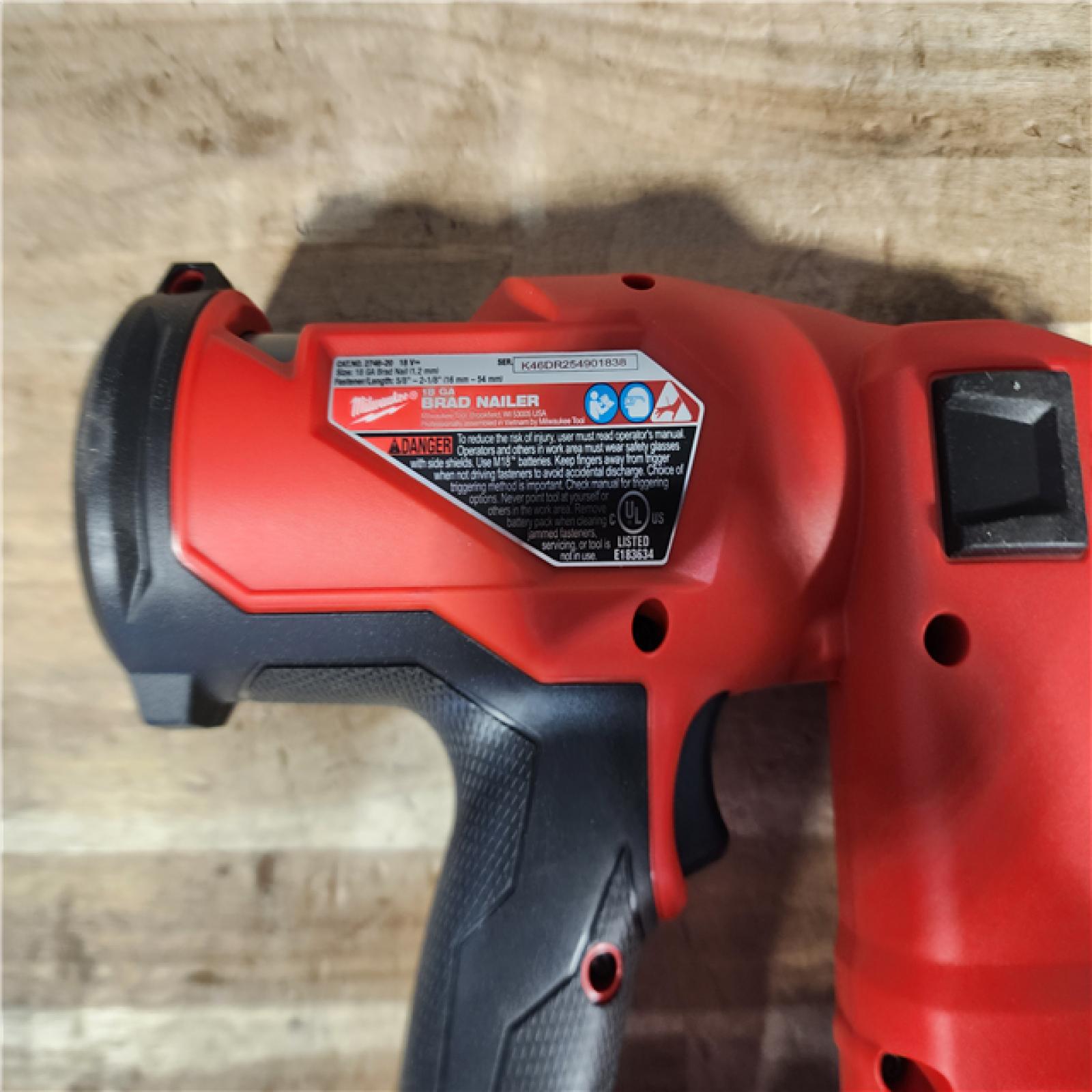 HOUSTON LOCATION - AS - IS Milwaukee FUEL 18-Volt Lithium-Ion Brushless Cordless Gen II 18-Gauge Brad Nailer (Tool-Only)
