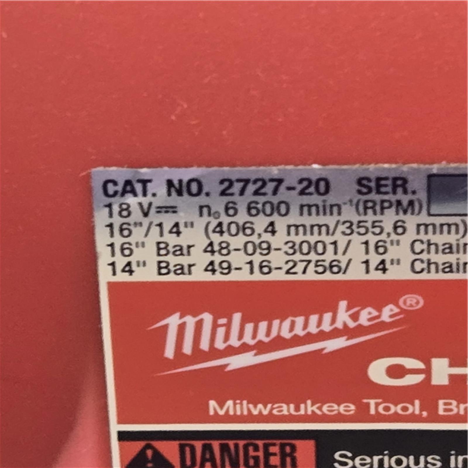 AS-IS Milwaukee FUEL 16 in. 18V Battery-Powered Chainsaw (Tool-Only)