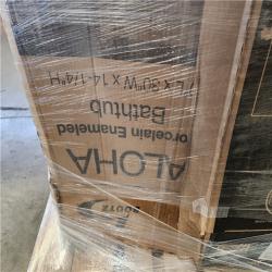 Phoenix Location AS-IS Bootz Industries Aloha 60 in. x 30 in. Soaking Bathtub with Right Drain in White Pallet (2-Tubs)