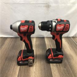 AS-IS Milwaukee 18V Lithium-Ion Cordless Drill Driver/Impact Driver Combo Kit