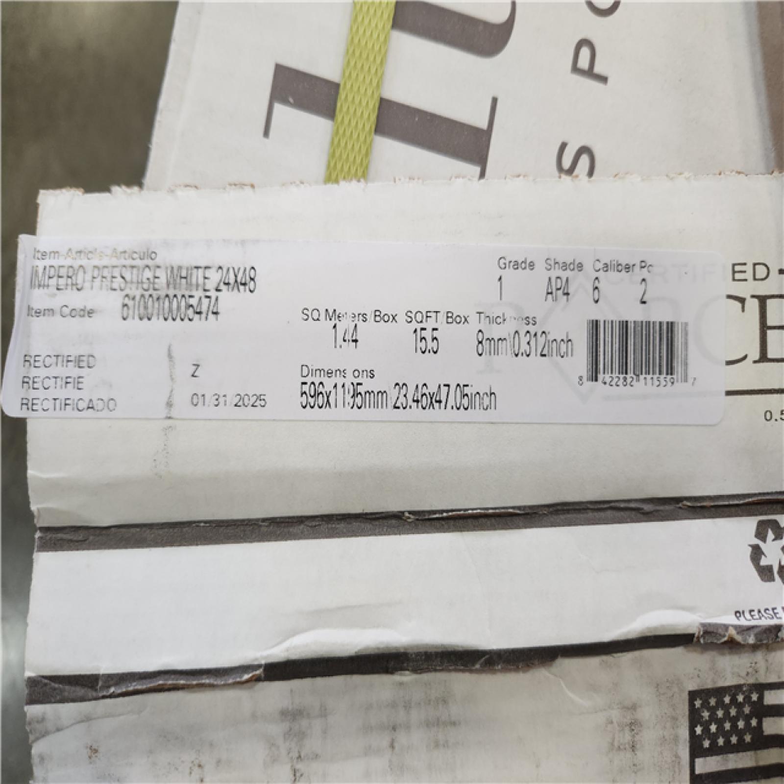 Phoenix Corso Italia Impero Prestige White Matte 24 in. x 48 in. Marble Look Porcelain Floor and Wall Tile (310 sq. ft./20 Case)