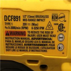 AS-IS DEWALT 20V MAX XR Cordless 1/2 in. Impact Wrench (Tool Only)