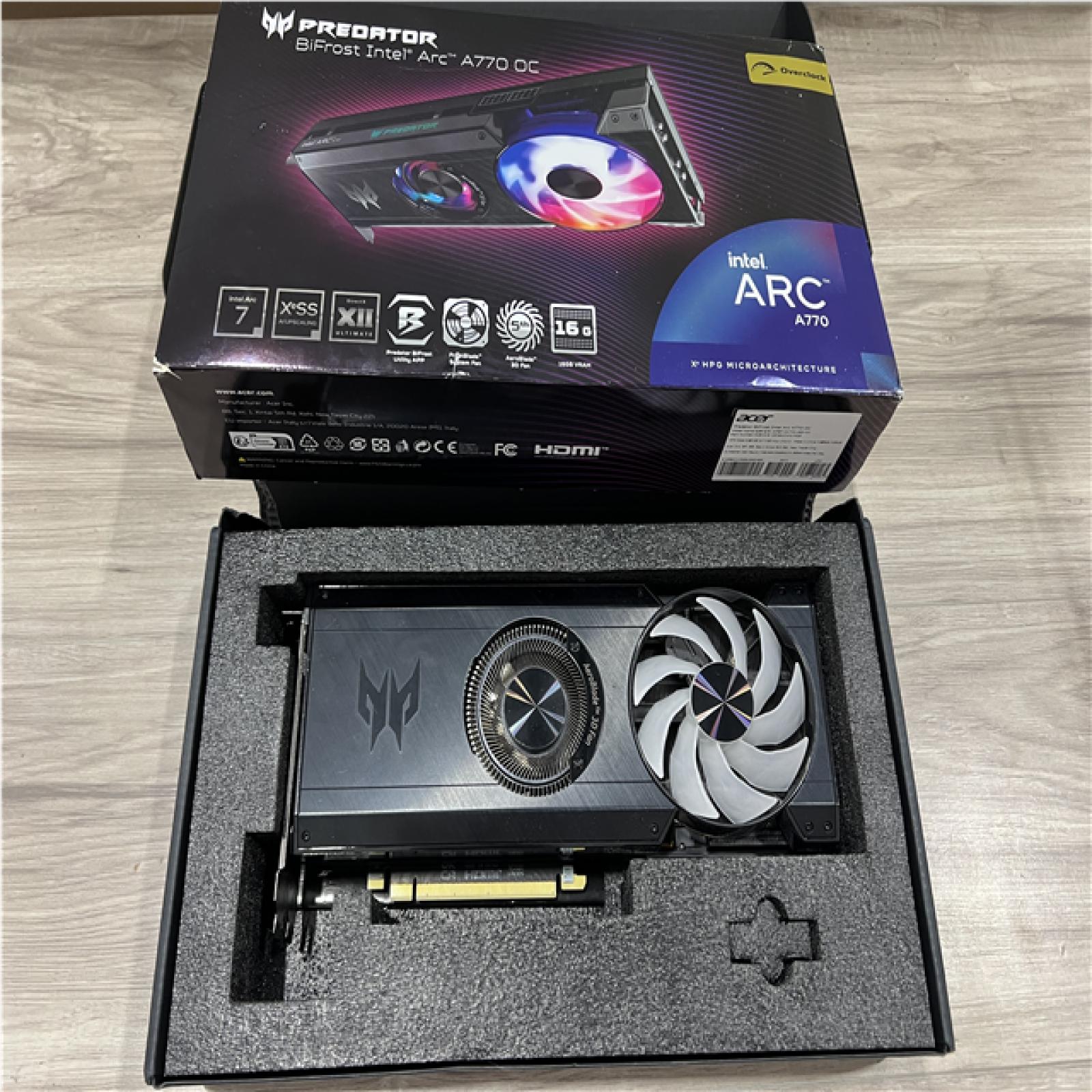 AS-IS Acer Predator BiFrost Intel Arc A770 OC 16GB GDDR6APBF-IA770-16G-OC
