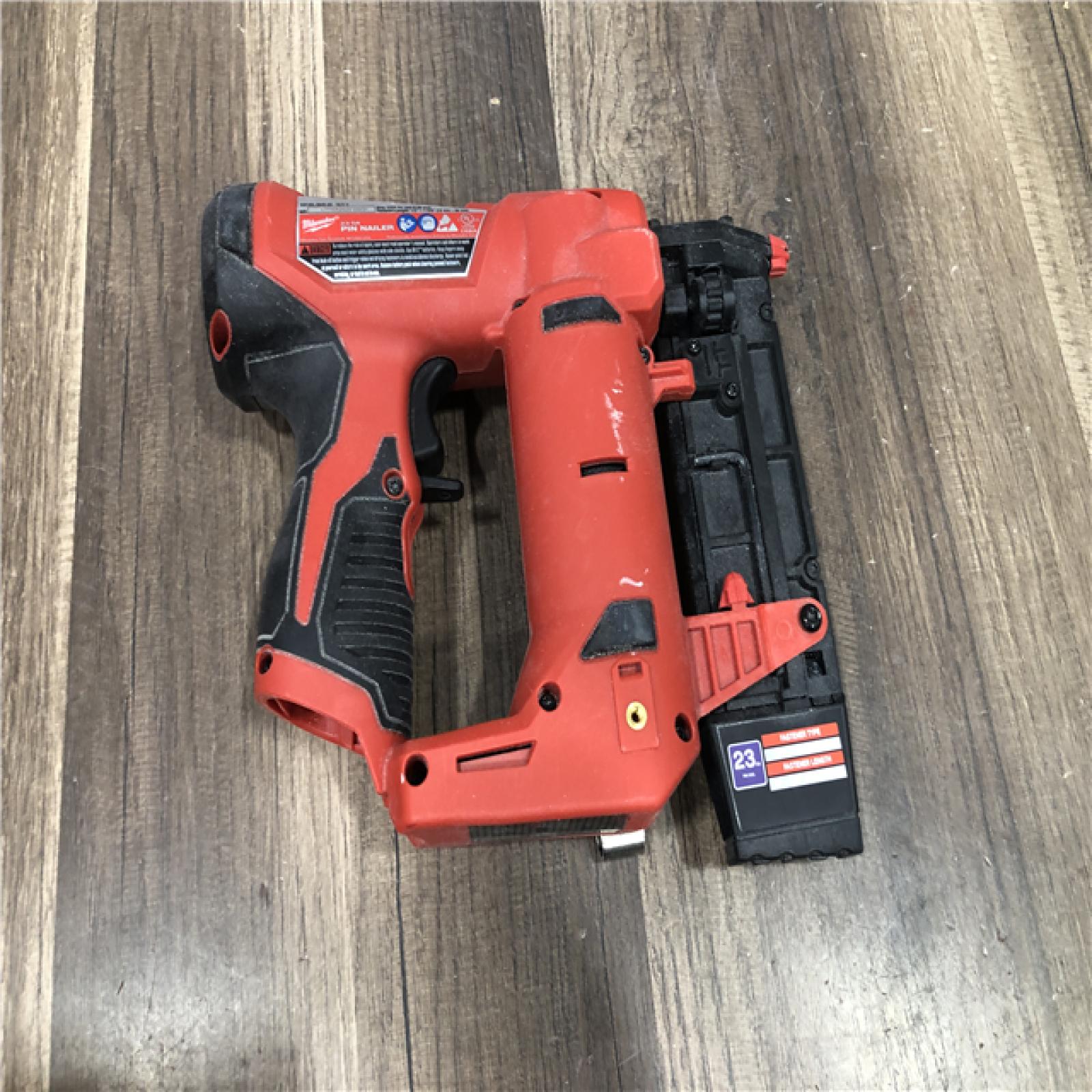 AS-IS Milwaukee 12-Volt 23-Gauge Lithium-Ion Cordless Pin Nailer (Tool-Only)