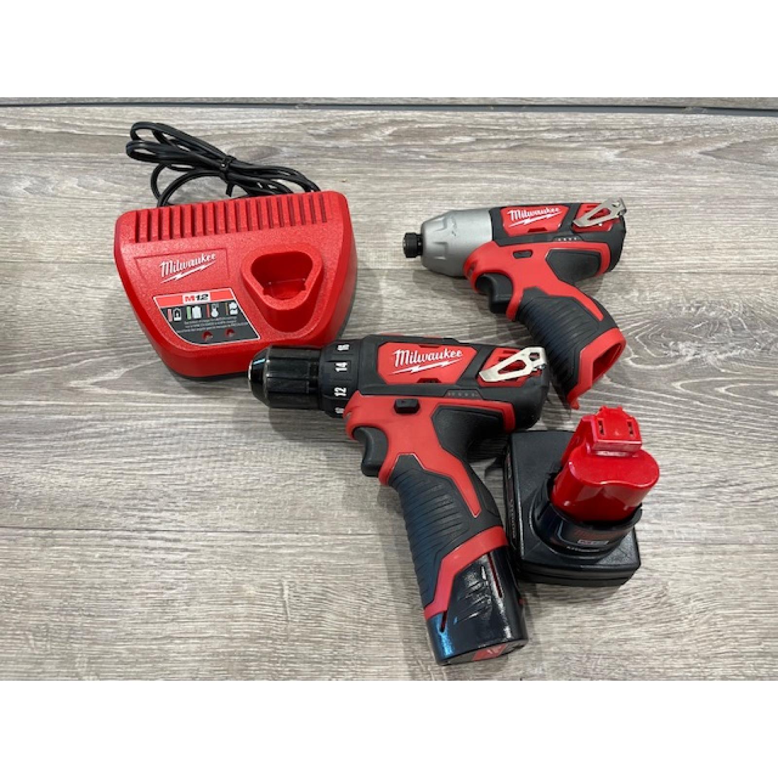 AS-IS Milwaukee FUEL 12-Volt Lithium-Ion Brushless Cordless Hammer Drill and Impact Driver Combo Kit