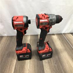 AS-IS Milwaukee FUEL 18V Lithium-Ion Brushless Cordless Hammer Drill and Impact Driver Combo Kit