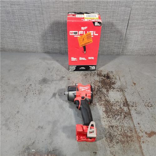 HOUSTON LOCATION - AS-IS Milwaukee M18 18V Fuel 1/2  Mid-Torque Impact Wrench Cordless Lithium-Ion Brushless with Friction Ring (TOOL ONLY)