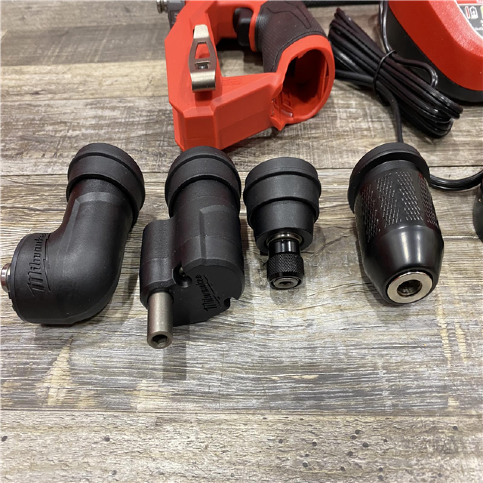 AS-IS Milwaukee  FUEL 12V Lithium-Ion Brushless Cordless 4-in-1 Installation 3/8 in. Drill Driver Kit