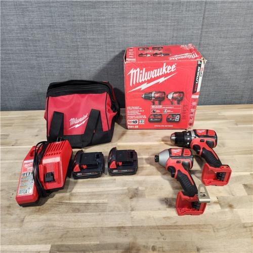 HOUSTON LOCATION - AS-IS Milwaukee M18 18V Cordless Brushed 2 Tool Drill/Driver and Impact Driver Kit