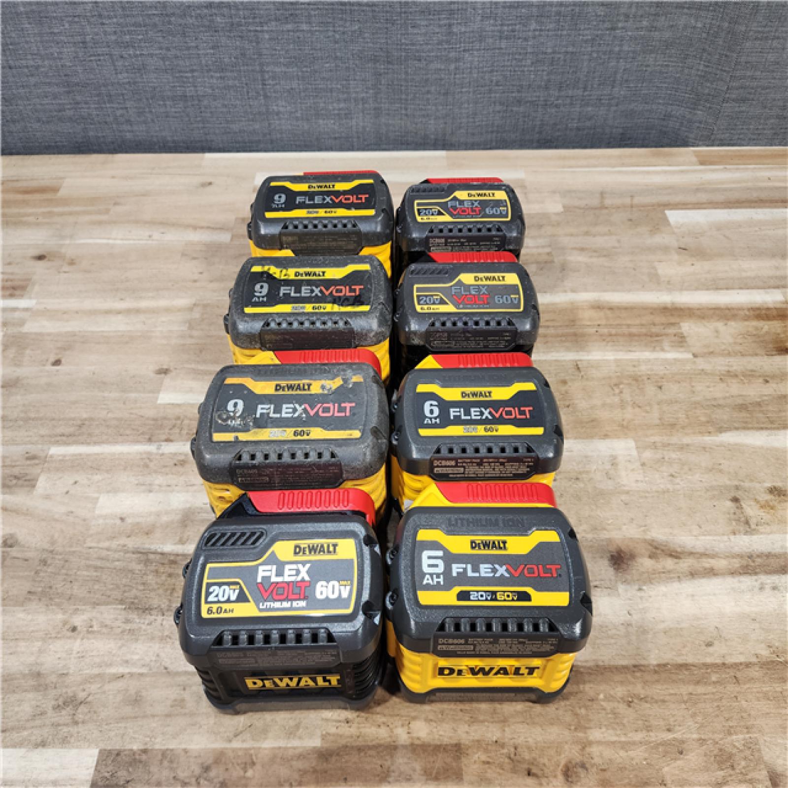 HOUSTON LOCATION - AS-IS DEWALT FLEXVOLT BATTERY PACK QTY - 8