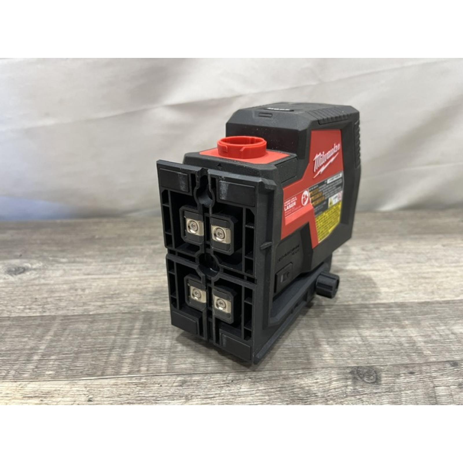 AS-IS Milwaukee Green 100 ft. Cross Line and Plumb Points Rechargeable Laser Level with REDLITHIUM Lithium-Ion