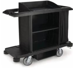 DALLAS LOCATION - Rubbermaid Commercial Executive Full Size Housekeeping Cart (Black)