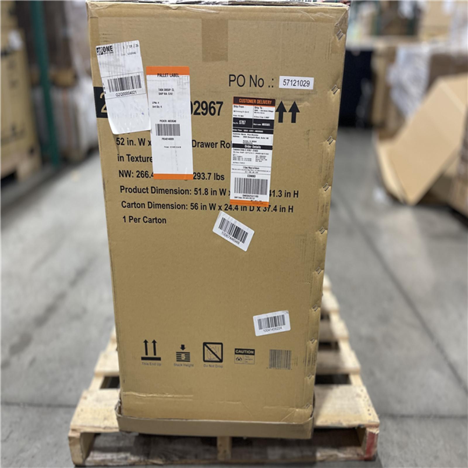 DALLAS LOCATION - Husky Heavy-Duty 52 in. W x 20 in. D 9-Drawer Matte Red Rolling Tool Cabinet