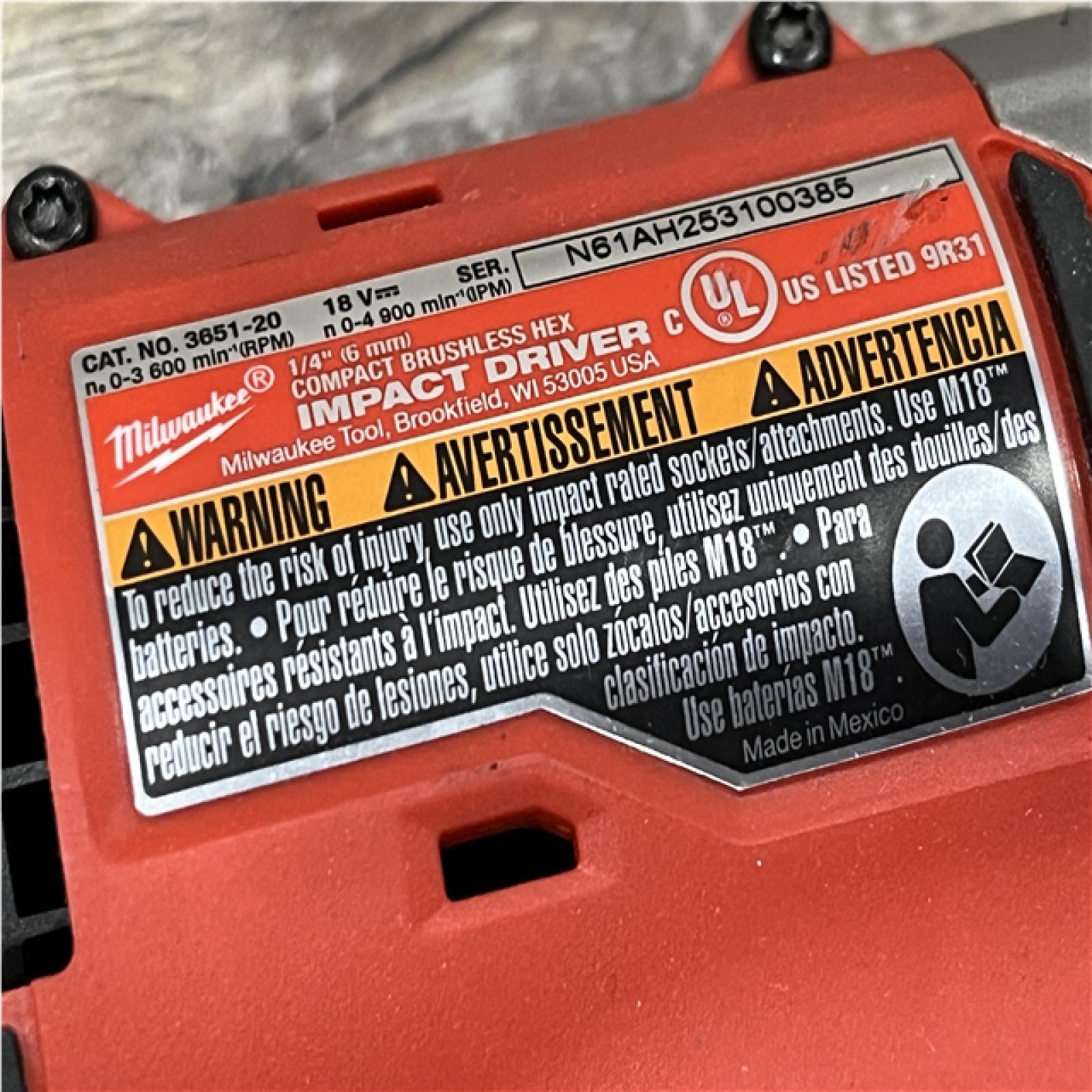 AS-IS Milwaukee 18-Volt Lithium-Ion Brushless Cordless Compact Hammer Drill/Impact Combo Kit