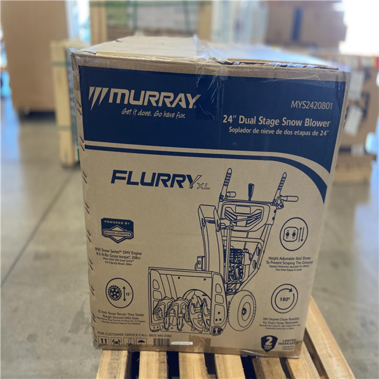 DALLAS LOCATION - Murray 24 in. 208cc Self-Propelled 2-Stage Gas Snow Blower with Electric Start