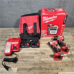 HOUSTON LOCATION - AS-IS Milwaukee 18-Volt Lithium-Ion Brushless Cordless Compact Hammer Drill/Impact Combo Kit