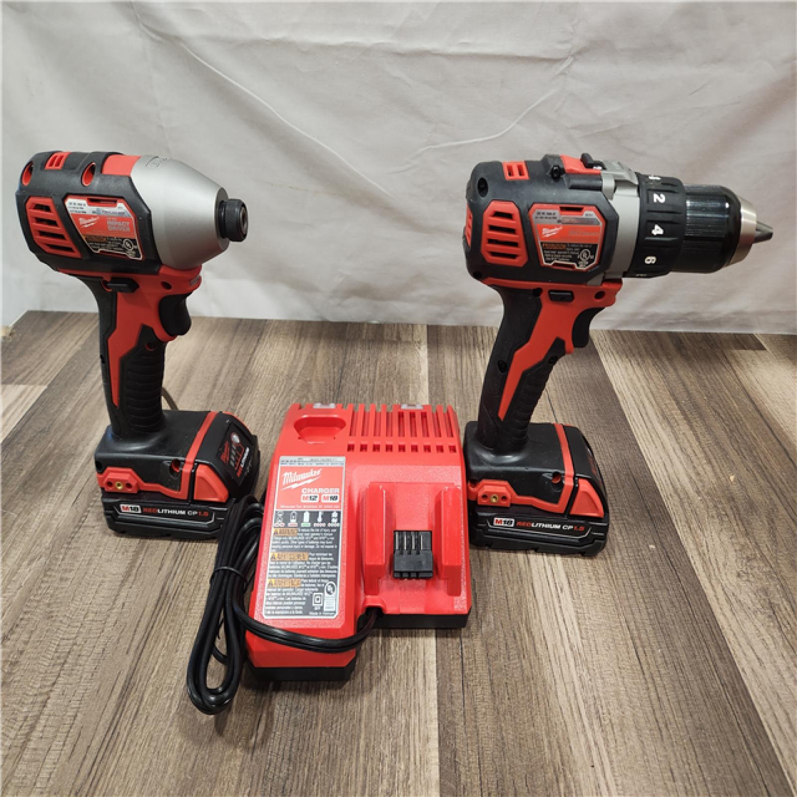 AS-IS- Milwaukee 18V Cordless Brushed 2-Tool Drill/Driver and Impact Driver Kit