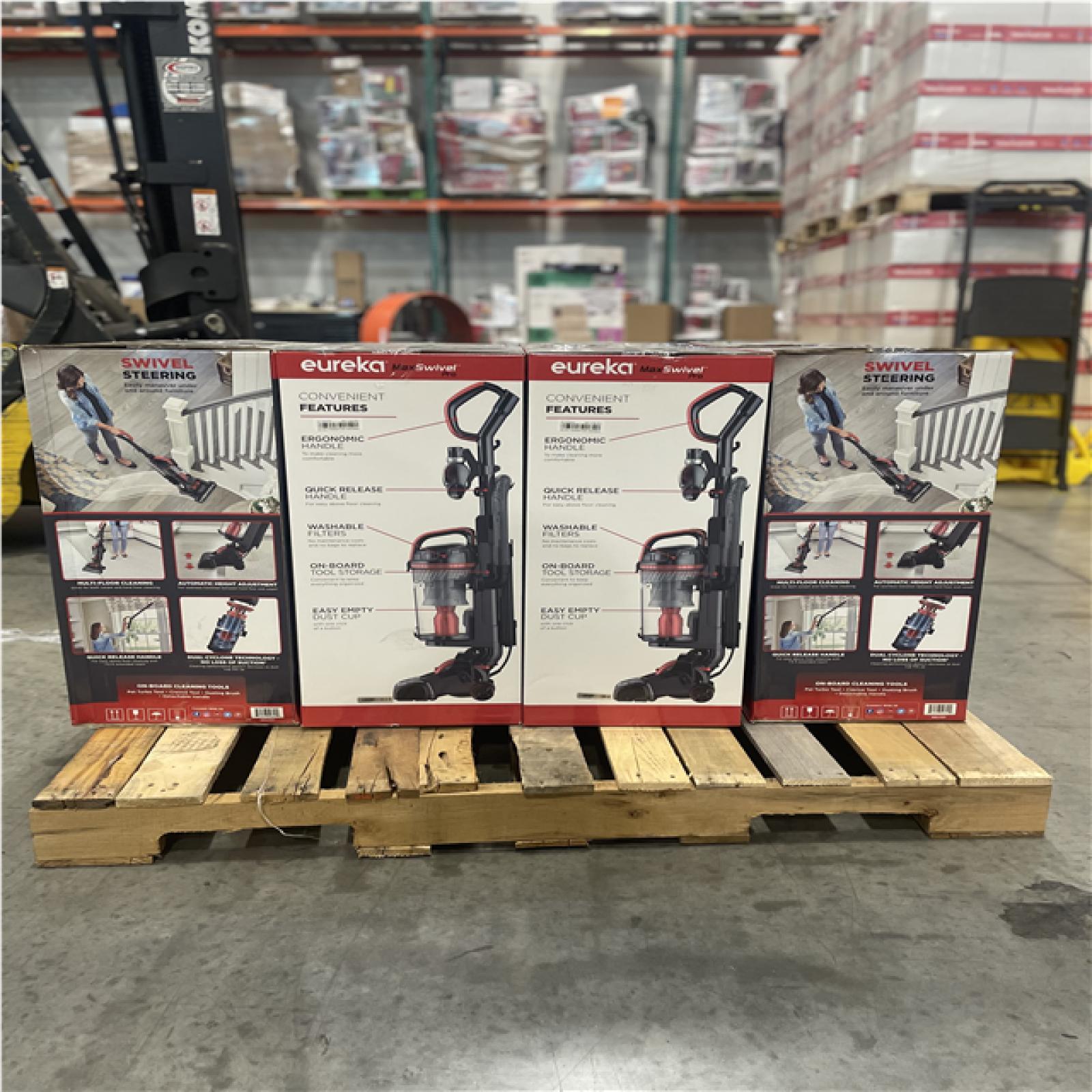 DALLAS LOCATION- NEW! EUREKA MaxSwivel Bagless Household Upright VacuuM (8 UNITS)