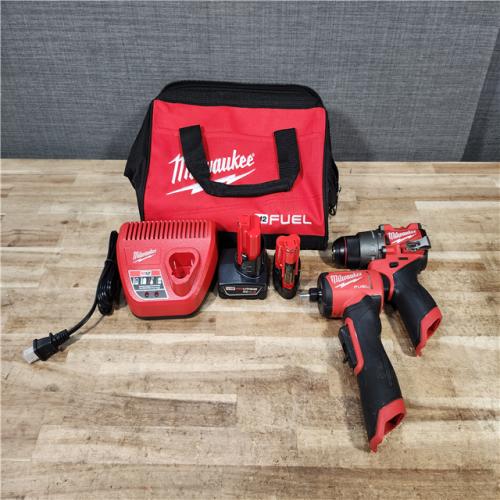 HOUSTON LOCATION - AS - IS Milwaukee 2 Tool Combo Kit W/ (2) Battery & Charger