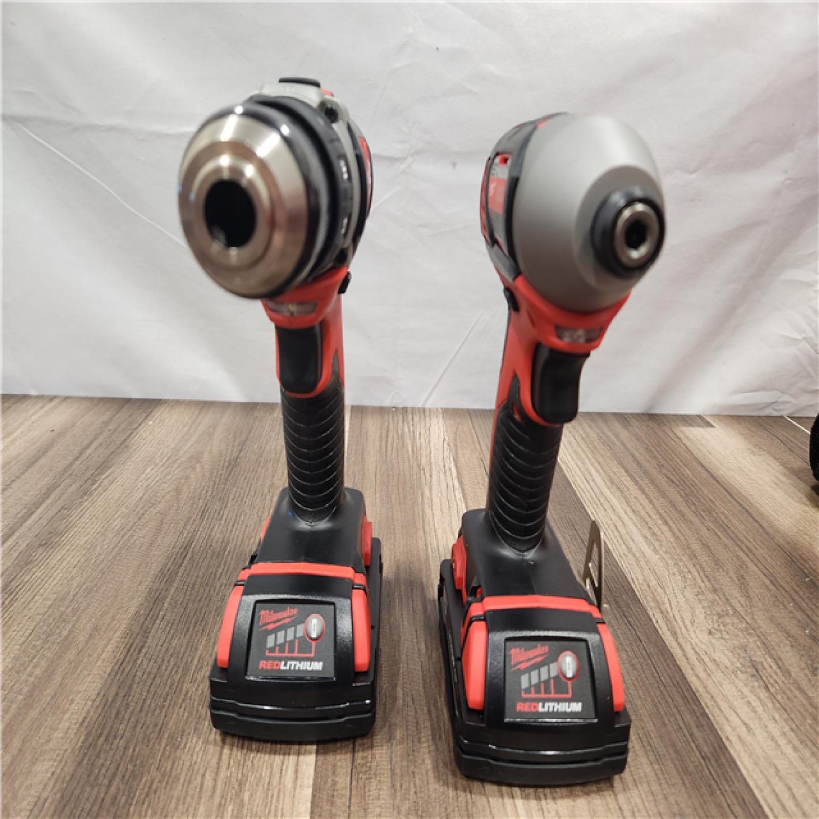 AS-IS- Milwaukee 18V Cordless Brushed 2-Tool Drill/Driver and Impact Driver Kit