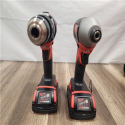 AS-IS- Milwaukee 18V Cordless Brushed 2-Tool Drill/Driver and Impact Driver Kit