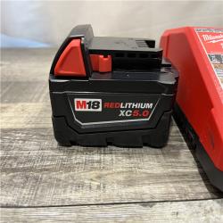 AS-IS Milwaukee 18-Volt Lithium-Ion XC Starter Kit with One 5.0Ah Battery and Charger