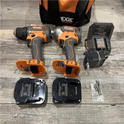 AS-IS RIDGID 18V Cordless Drill/Driver  Impact Driver 2-Tool Combo Ki