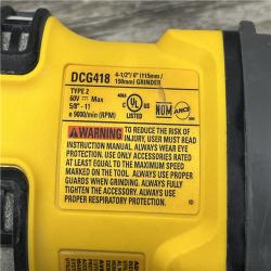 AS-IS DEWALT FLEXVOLT 60V MAX Cordless Brushless 4.5 in. to 6 in. Small Angle Grinder with Kickback Brake (Tool Only)