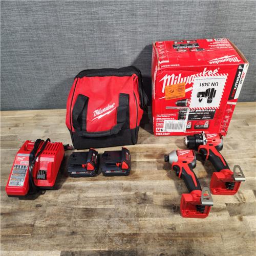 HOUSTON LOCATION - AS-IS M18 18V Lithium-Ion Brushless Cordless Compact Drill/Impact Combo Kit (2-Tool) W/(2) 2.0 Ah Batteries, Charger & Bag
