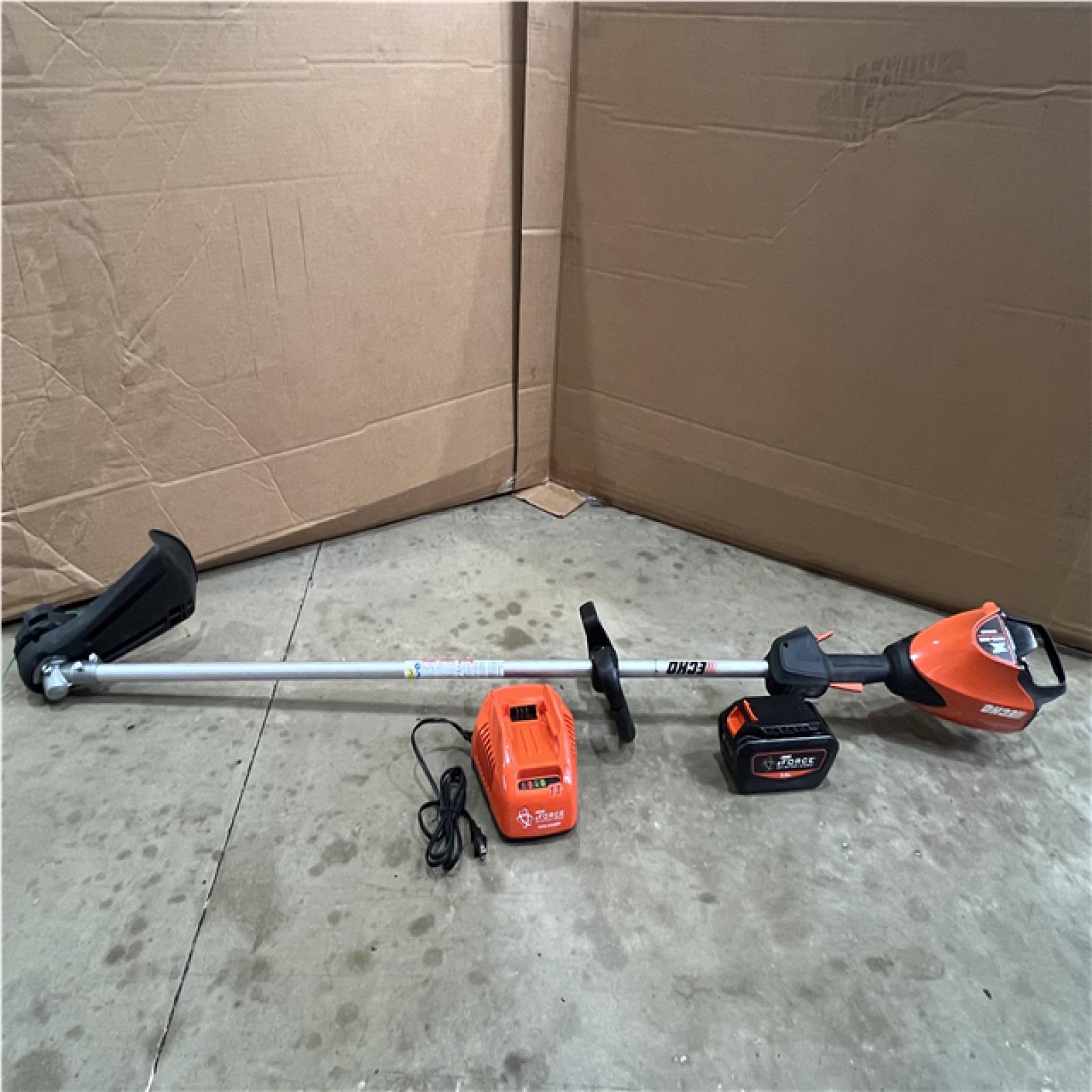 Houston Location AS-IS ECHO Battery Powered String Trimmer and eFORCE 56V Battery System and Rapid Charger